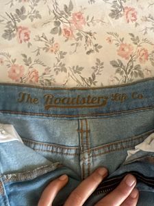 Light Wash Denim Mini Skirt