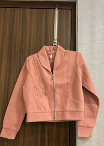 Chic Pink Zip-Up Jacket