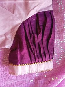 Sparkling Purple Sequin Saree