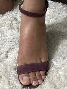 Burgundy Heeled Sandals