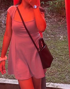 Gray Square Neck Dress