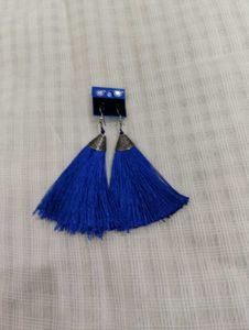 Royal Blue Tassel Earrings
