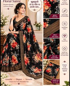 Floral Print Saree