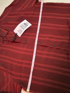 Reserved Burgundy Striped Shirt Size L