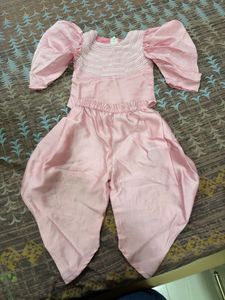 Pink Ethnic Kurta Set with dhoti pant