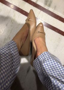 Nude Pointed Toe Flats