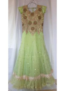 Pista Green Princess Gown