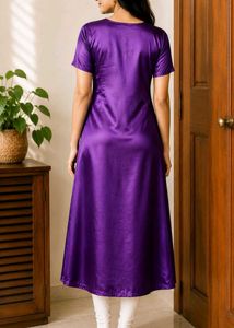 Vibrant Rani Printed Kurta with floral sequin work