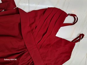 Elegant Red Full-Length One Piece