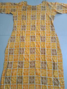 Yellow Bandhani Print kurta