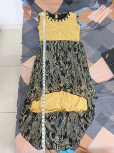 Stylish Printed High-Low Dress