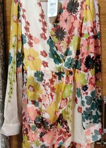 Floral Print Wrap Dress