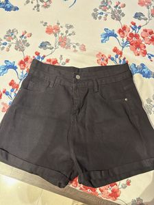 Stylish Black Denim Shorts