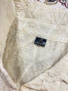 Embroidered Chikankari Kurta (White Co-ord set)