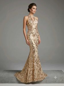 Stunning Sequined Evening Gown