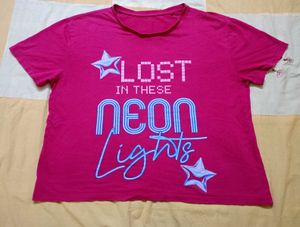 Oversize Pink Graphic T shirt