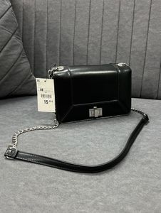 Black Chain Strap Crossbody Bag