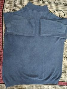 Classic Blue Mock Neck Sweater