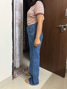 Shein blue Wide Leg Jeans