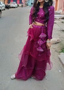 Wine Lehnga