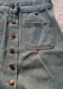 Light Wash Denim Button-Up Skirt (price drop)