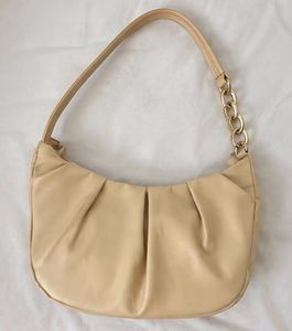 Accessorize London Cream Pleated Shoulder Bag