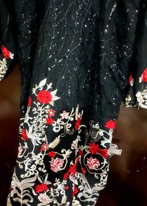 Black Designer Plazo Suit With Dupatta 44 Bust