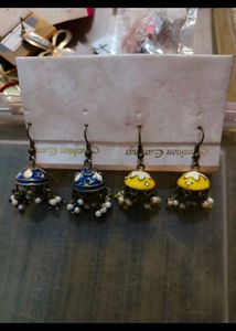 Blue And Yellow Jhumki