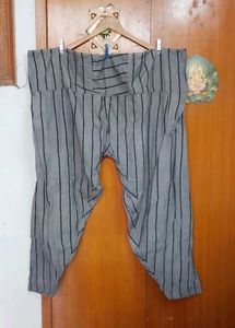 Grey Striped Patiala salwar Pants