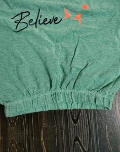 Green 'Believe' Graphic T-Shirt