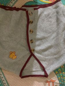 Cute Grey Button-Up Cardigan
