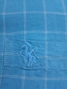 Men's Blue Checked Casual Shirt