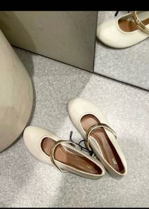 Zara cream ballet flats
