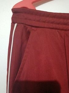 Maroon Wide Leg Trousers
