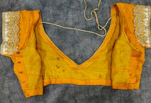 Vibrant Yellow Embroidered Blouse