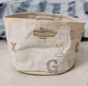 Canvas Storage Basket Organizer with Letters