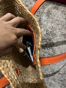 Zara jute midi Tote Bag