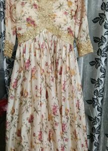 padded ethnic long flared anarkali dress 🌷