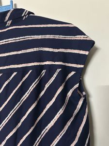 Chic Striped Button-Up Sleeveless Top