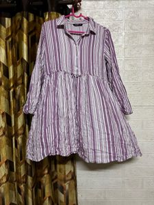 Purple Striped Tunic Top