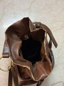 Stylish Brown Bucket Bag
