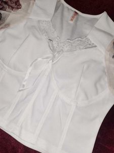 Floral Sleeve Corset Top