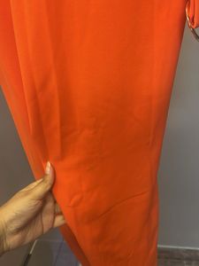 Vibrant Orange Wide-Leg Jumpsuit