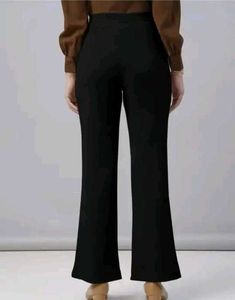 Black Flared Leg Trousers