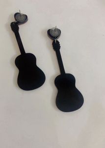 Guitar Heart Dangle Earrings