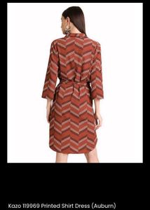 Chevron Print Shirt Dress from Kazo.
