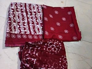 Soft printed synthetic dress material