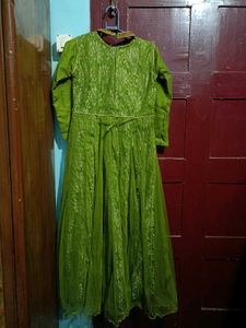 Beautiful Green Embroidered Gown
