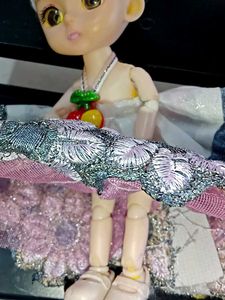 Cute Doll with Cherry Necklace