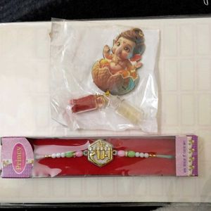 Handmade Rakhi with Roli Chawal pack